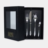 Home Deco and More Forge Stainless Steel 18/0 Shiny-finish 24 Piece Cutlery Set, Packshot View