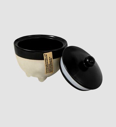 Nomad Pottery Footed Canister -11 X 11 Cm