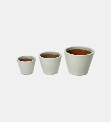 Glazed Planter 3-piece Set