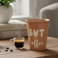 Siaki Stoneware Drink More Coffee Mug, Packshot View