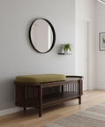 Home Deco and More Martinelli Hallway Olive Bench, Olive, 122x40x47-cm, Packshot View