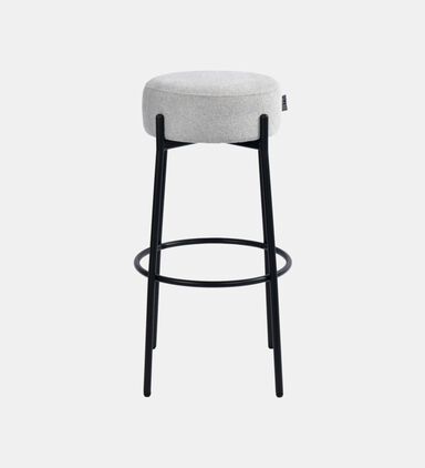 Home Deco and More Archie Fabric Steel Bar Stool, Packshot View