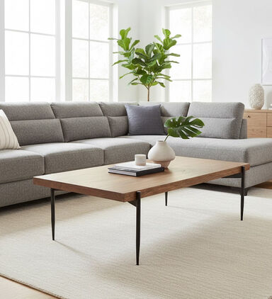 Home Deco and More Forge Country Finish Top Coffee Table, Packshot View