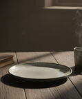 Home Deco and More Ceramic Rimmed Round Plate, Packshot View