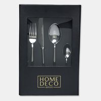 Home Deco and More Stainless Steel 18/0 24-piece Cutlery Set, Packshot View