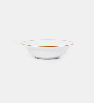 Gold-rimmed Porcelain Breakfast Bowl