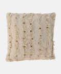 H and S Collection Woven Textured Square Cushion, Packshot View