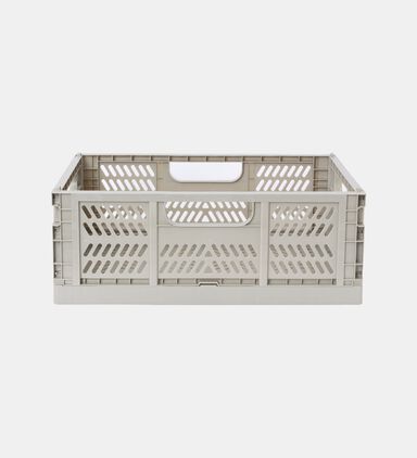 Home Deco and More Rectangular Foldable Basket, Grey, L, Packshot View