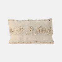 H and S Collection Woven Textured Rectangular Cushion, Packshot View