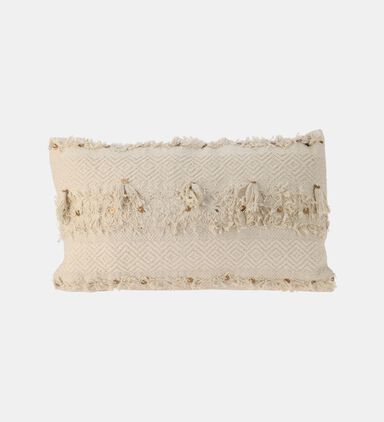 H and S Collection Woven Textured Rectangular Cushion, Packshot View