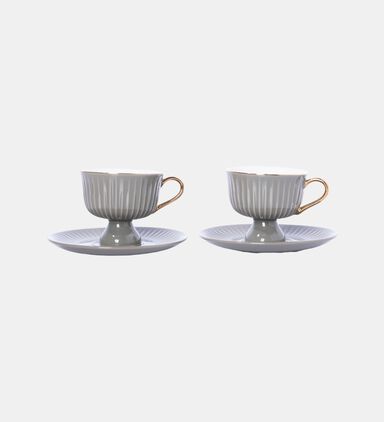 French 6-piece Coffee Cup Saucer Set