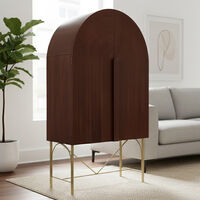 Home Deco and More Pillar Mango Wood Cabinet, Packshot View