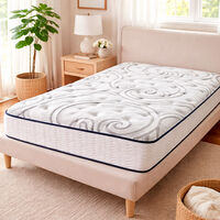 Home Deco and More Pokebed Plus Mattress, White, 200x195x25-cm, Packshot View