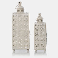 Metal 2-piece Lantern Set