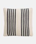 H and S Collection Mill-dyed Cotton Stripped Cushion, Packshot View