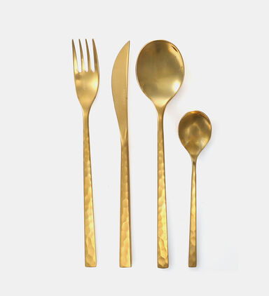 The Fuse Hammered 24-piece Cutlery Set