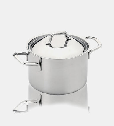 Silampos Stainless Steel Stock Pot, Silver, 32-cm, Packshot View