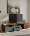 Home Deco and More Walnut Veneer Mountain Grain Tv Unit, Natural, 300x40x40-cm, Packshot View