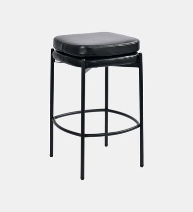 Home Deco and More Griffin Plywood Bar Stool, Black, Packshot View