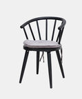 Home Deco and More Augusta Wooden Dining Chair, Black, 53x48x76-cm, Packshot View