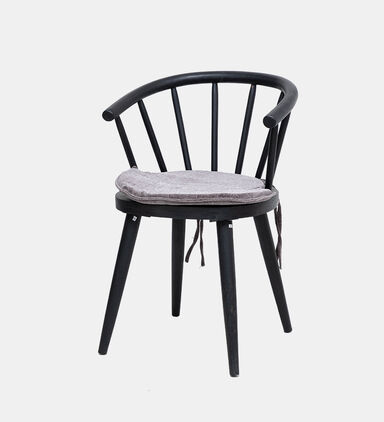 Home Deco and More Augusta Wooden Dining Chair, Black, 53x48x76-cm, Packshot View