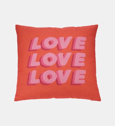 H and S Collection Triple Love Design Cushion, Packshot View