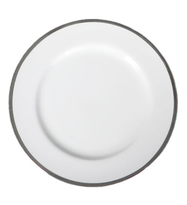 Silver-rim Dessert Plate 6-piece Set - 21 Cm