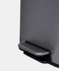 Home Deco and More Soft Close Fingerprint Proof Pedal Bin, Silver, 30-l, Packshot View