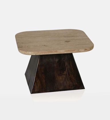 Home Deco and More Travis Mango Wood Side Table, Packshot View