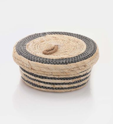 Straw Lidded Baskets