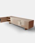 Home Deco and More Osaka Oak Tv Unit, Natural, 220x50x55-cm, Packshot View