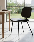 Home Deco and More Nappo Leather Chair, Dark-grey, Packshot View