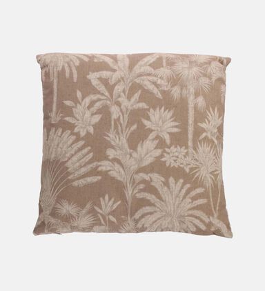 H and S Collection Palm Tree-inspired Print Square Cushion, Packshot View