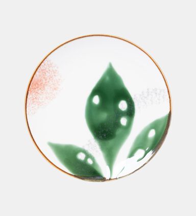 Home Deco and More Coupe Leaf Print Porcelain Plate 4-piece Set - 20.32 Cm, Packshot View