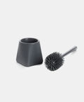 Bathroom Solutions Plastic Lid Silicone Toilet Brush, Grey, Packshot View