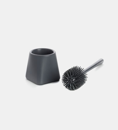 Bathroom Solutions Plastic Lid Silicone Toilet Brush, Grey, Packshot View
