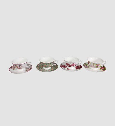 Flowerfield Porcelain Tea Cup Set