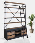Home Deco and More Hawk Ladder Drawer Pine Bookcase, Packshot View