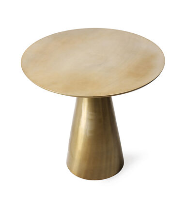 Brass Round Top Side Table