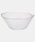 Home Deco and More Extra Large Rippled Gold Rim Bowl, Packshot View