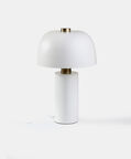Cozy Lulu Metal Brushed Table Lamp, White, Packshot View