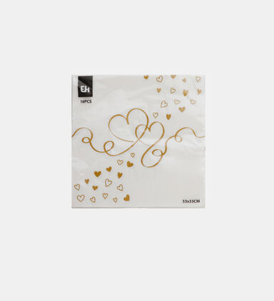 Home Deco and More Heart Design Paper Napkins Set, Packshot View