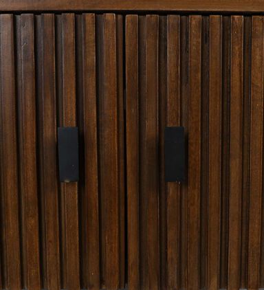 Home Deco and More Mari Travertine Top Coffee Table, Brown, 83x72x34-cm, Packshot View