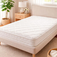 Home Deco and More Virginia Mattress, White, 90x200-cm, Packshot View