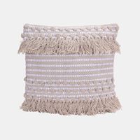 Home and Styling Cotton Tassels Filled And Vaccumed Cushion 2, Packshot View