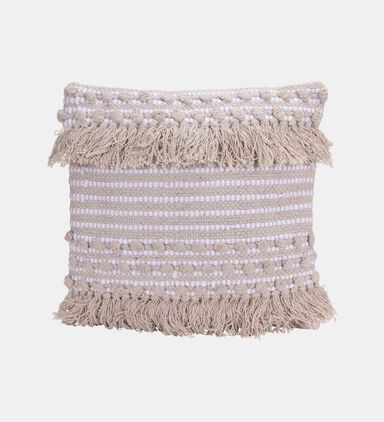 Home and Styling Cotton Tassels Filled And Vaccumed Cushion 2, Packshot View