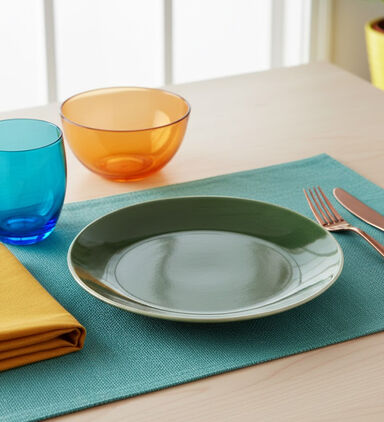 Home Deco and More Ceramic Glossy Dinner Plate, Packshot View