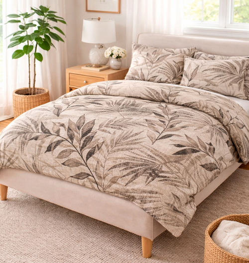Organic Print Satin Bedset