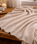 Cannon Dual Tone Knitted Cotton Throw, Packshot View
