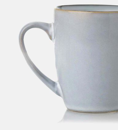 Ceramic Black Trim Handled Mug